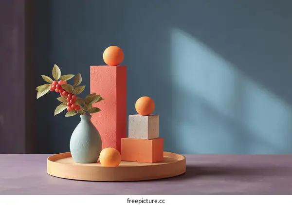 Geometric Arrangement of Decorative Objects