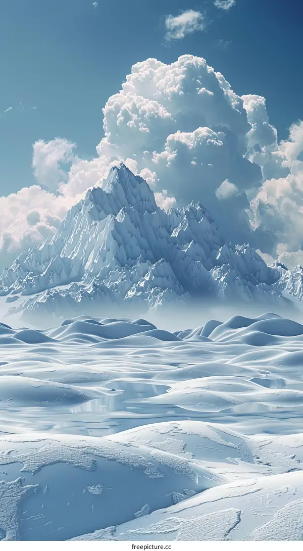 Snowy Peaks Reaching Towards the Blue