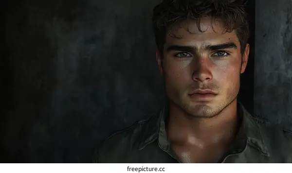 Close Up Portrait of a Caucasian Man