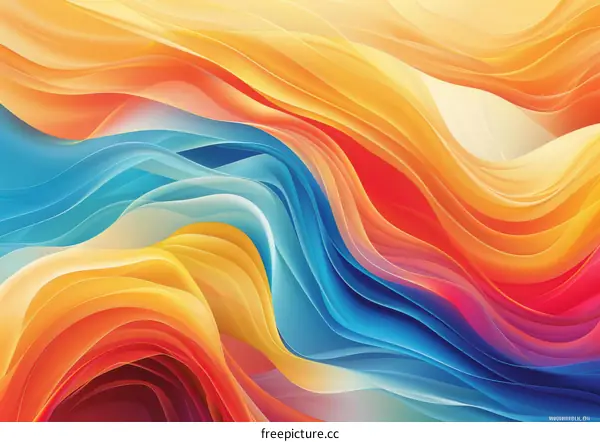 Vibrant Abstract Wavy Multicolor Gradient