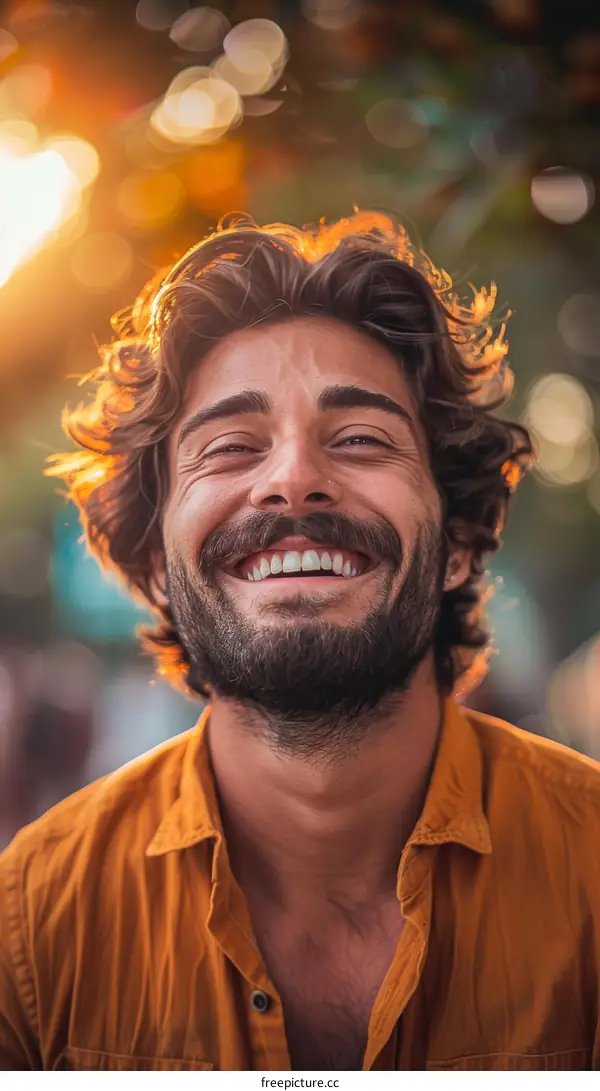 Close-up Portrait of a Smiling Man