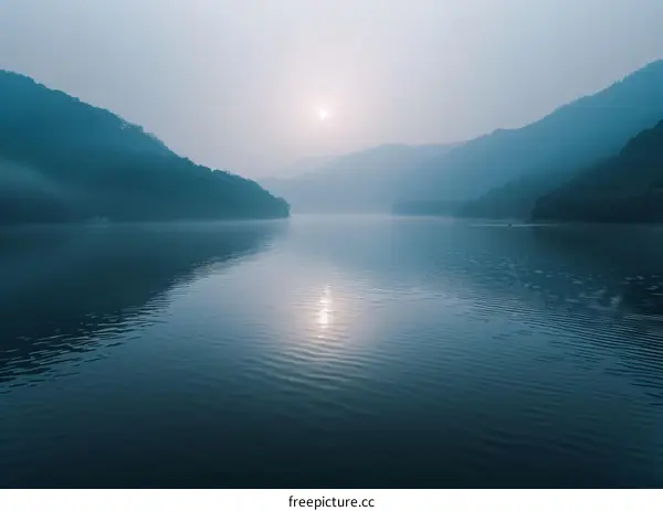 Sunrise Over a Tranquil Lake