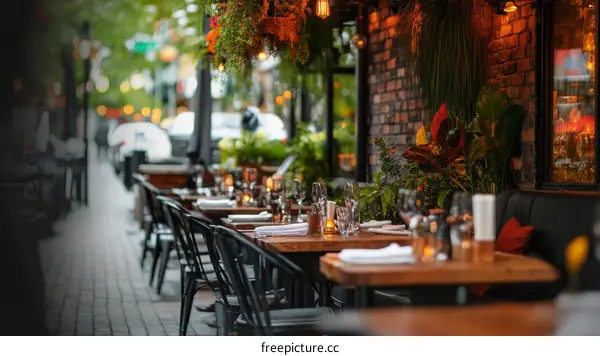 Outdoor Restaurant with Street View