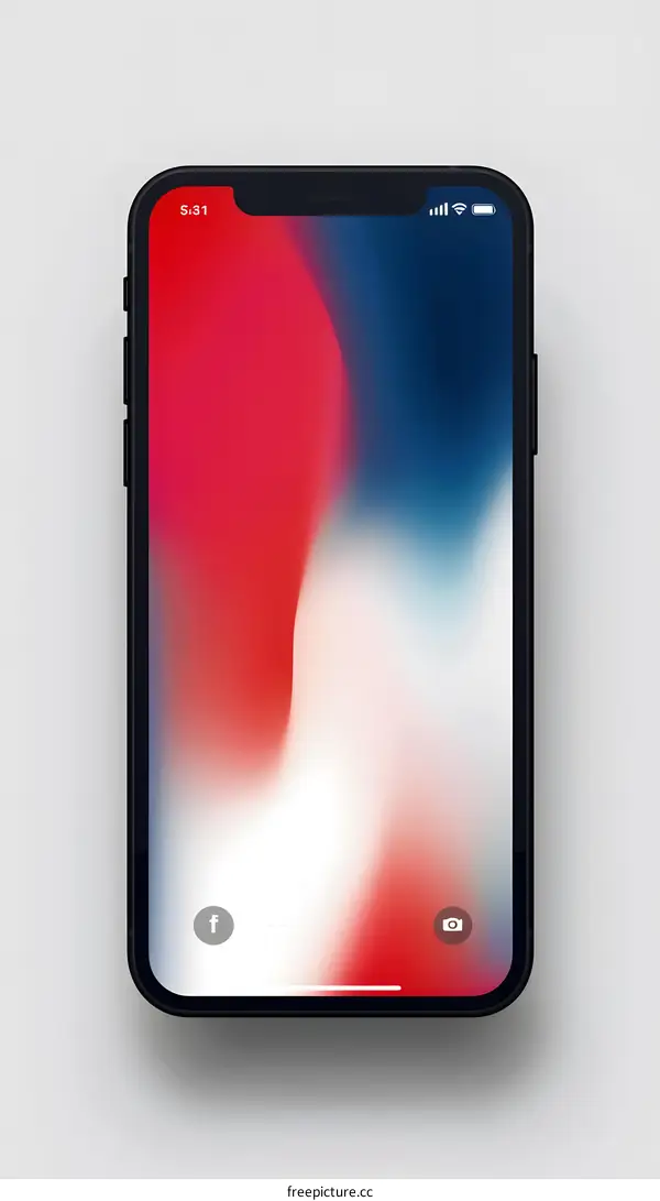 Black Smartphone With Gradient Background