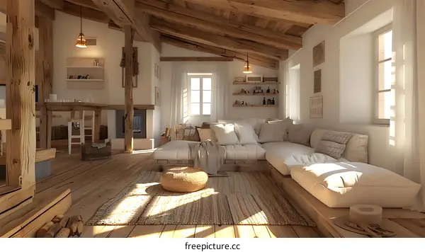 Bright country house interior