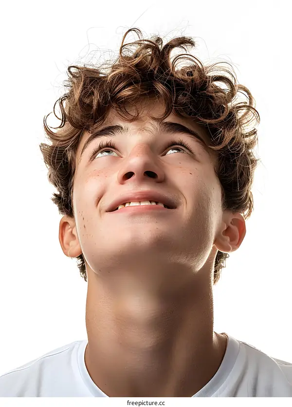 Portrait of a Contemplative Teenage Boy