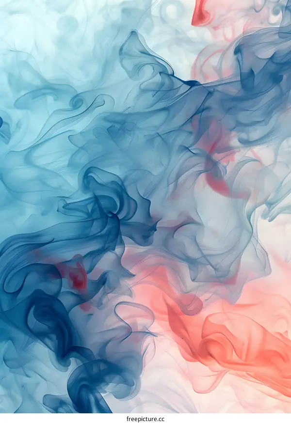 Abstract Blue And Pink Smoke Swirls Background