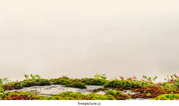 Close Up of Green Moss on a Stone Surface With a Blurry Background
