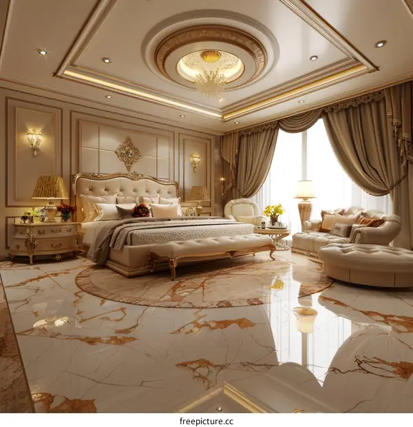 Luxury Bedroom Interior Design Illustration