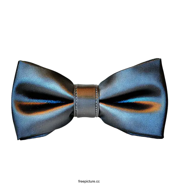 [Transparent Background PNG]Elegant Black Bow Tie for Formal Events