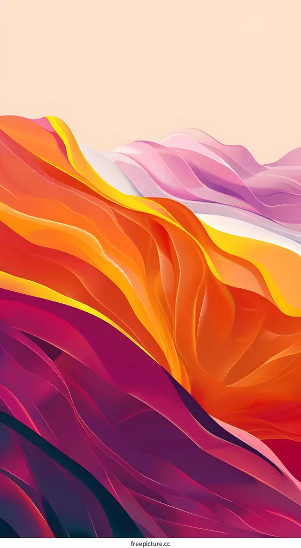 Abstract Orange and Purple Wave Pattern Background
