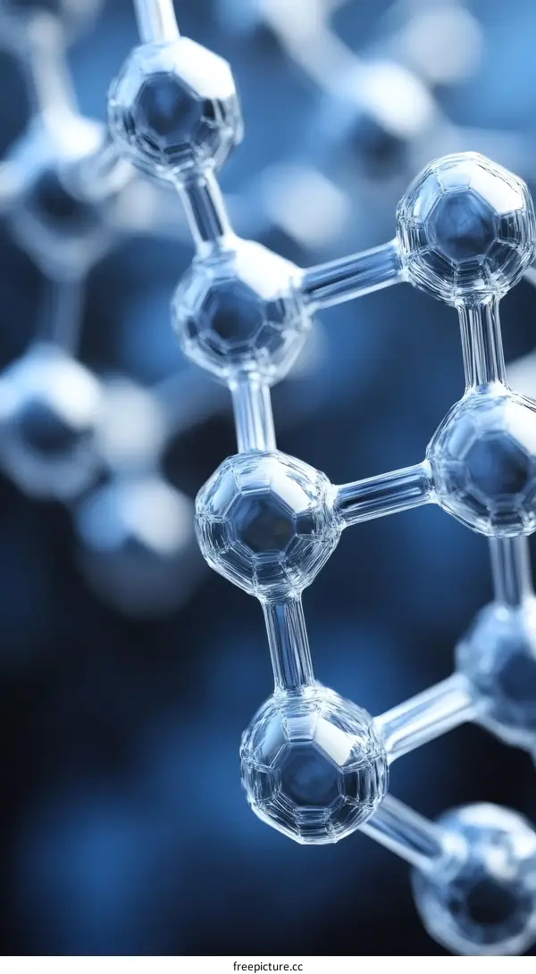Molecular Structure Illustration of Atoms and Bonds