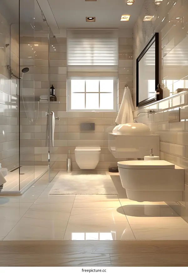Bathroom interior tiles