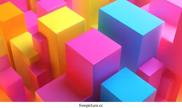 Abstract Colorful Geometric Shapes Background