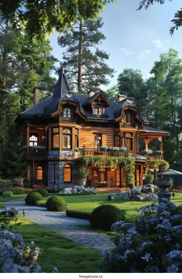 the beautiful mansion in the woods