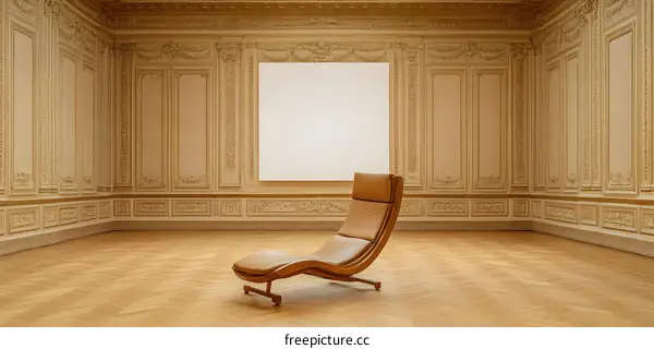 Modern Lounger Chair in Classic Ornate Room