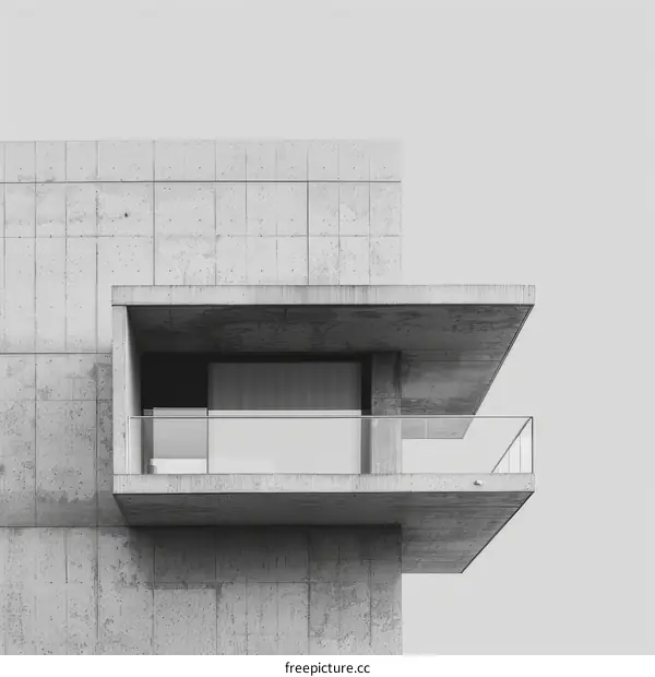 Balcony of a concrete building