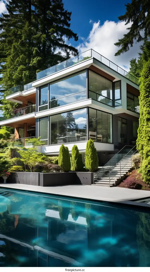 A Stunning Modern House with a Pool