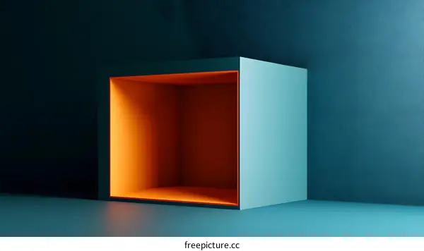 Abstract Blue and Orange Minimalist Background