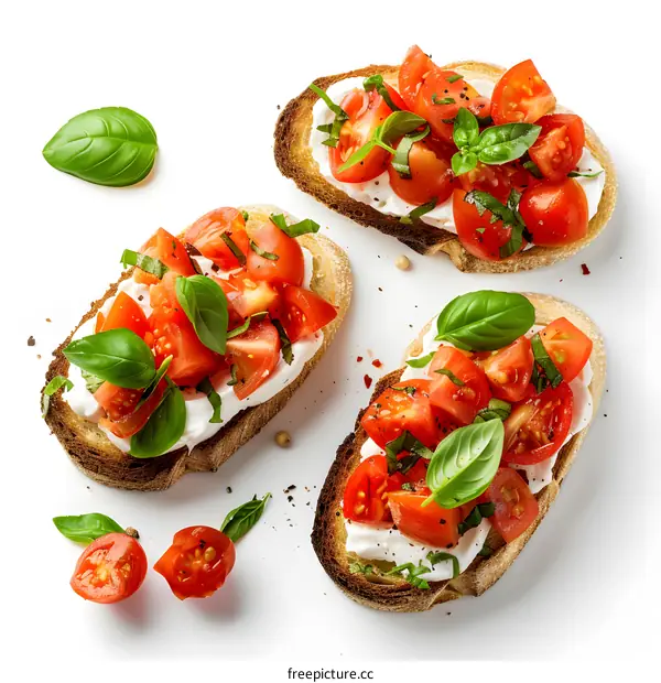 Tomato Basil Bruschetta Appetizer
