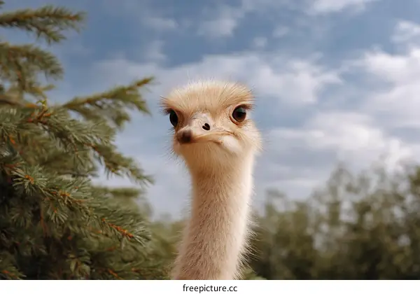 Close-up of an Ostrich in Natural Habitat