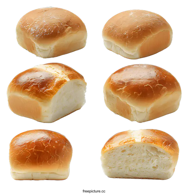 [Transparent Background PNG]Whole Wheat Bread Loaf Sliced In Half