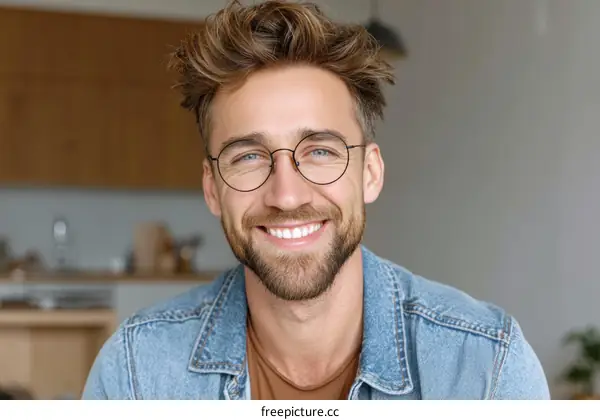 Smiling Man in Casual Outfit