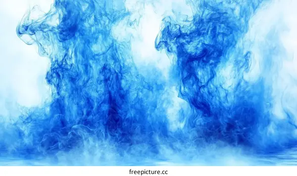 Abstract Blue Smoke Illustration