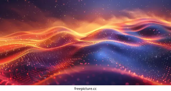 3D Digital Rendering of Blazing Red Mountains (Xinjiang)