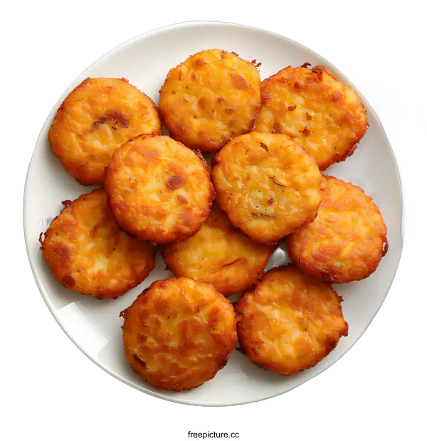 [Transparent Background PNG]A plate of potato pancakes