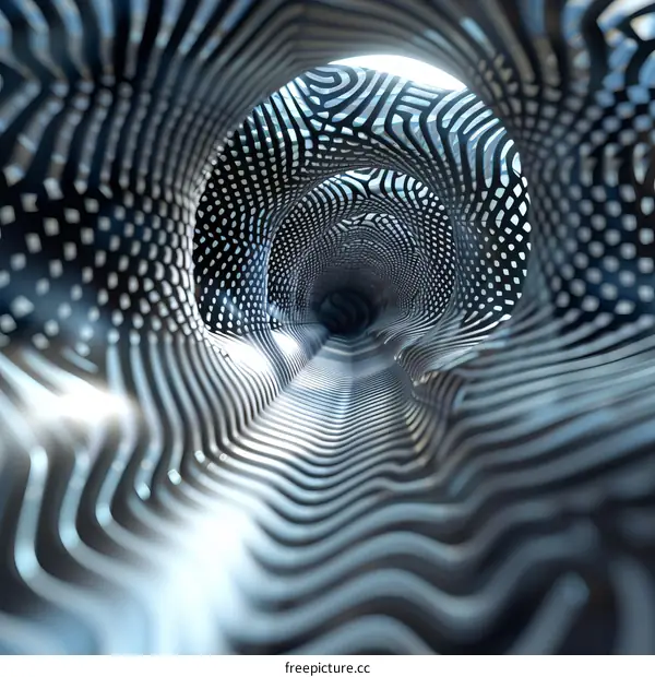 Black and white image of a tunnel