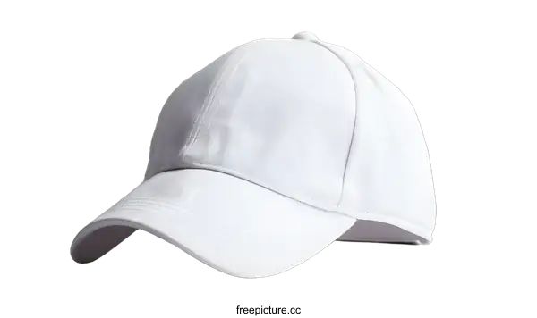 [Transparent Background PNG]White Baseball Cap Isolated On White Background