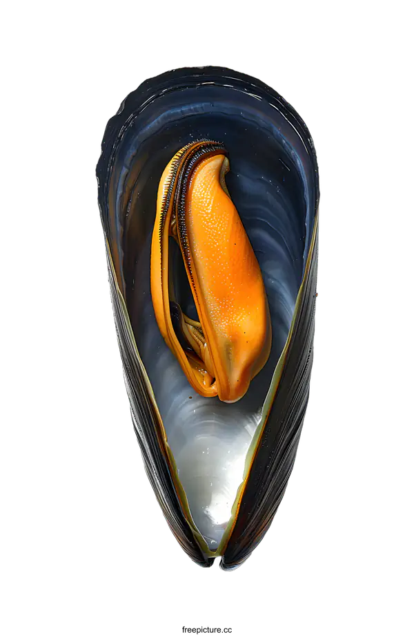 [Transparent Background PNG]Open Mussel on White Background