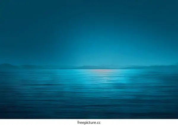 Serene Nocturnal Seascape at Dawn