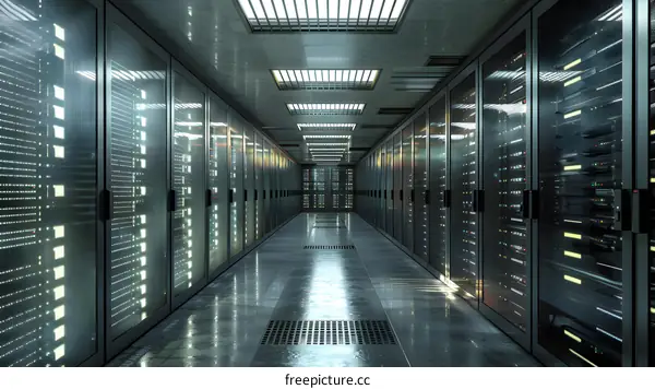 futuristic technology server room data center