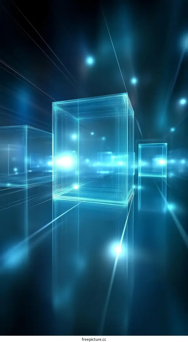 Abstract Futuristic Geometric Boxes