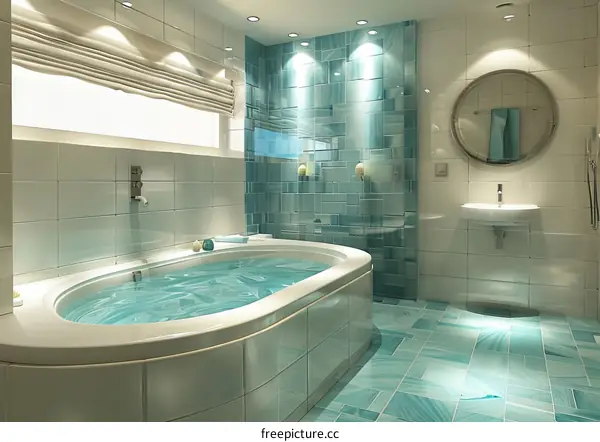 Modern Bathroom Interior Design Illustration