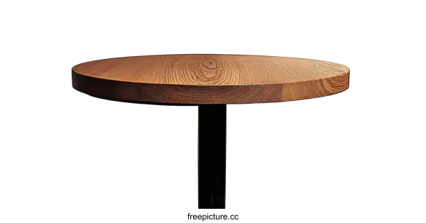 [Transparent Background PNG]Close Up of a Wooden Round Table Top