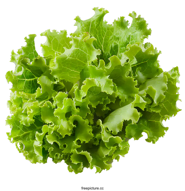 [Transparent Background PNG]Fresh Green Lettuce Isolated On White Background
