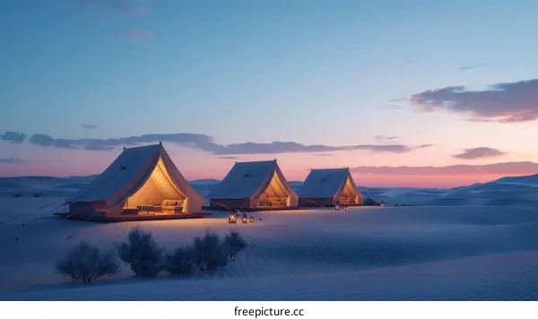 Luxury Tents in the Middle of a Desert