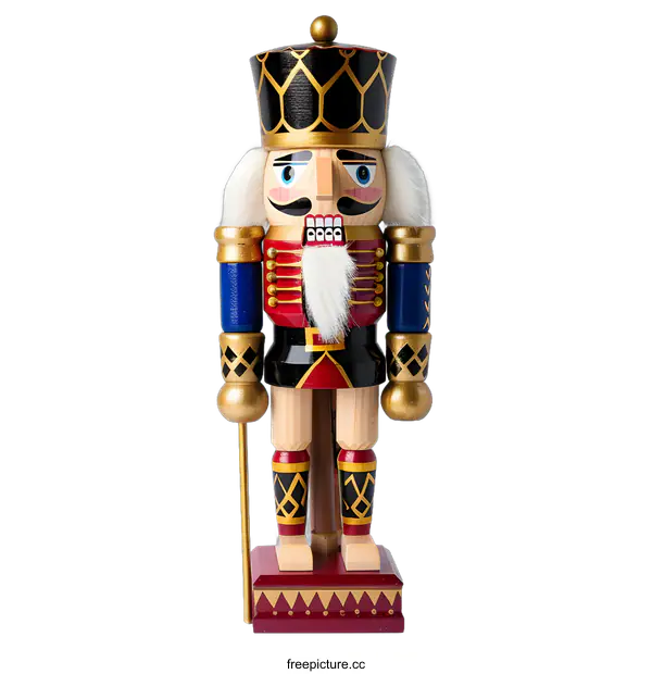 [Transparent Background PNG]Traditional Wooden Christmas Nutcracker Toy