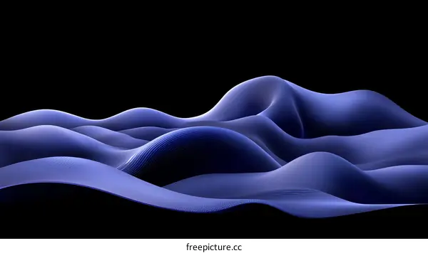 Abstract Blue Wave Forms Design