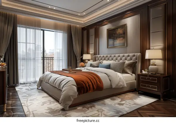 Luxury Bedroom Interior Design Illustration