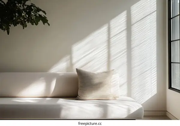 Modern Minimalist Sofa with Natural Light