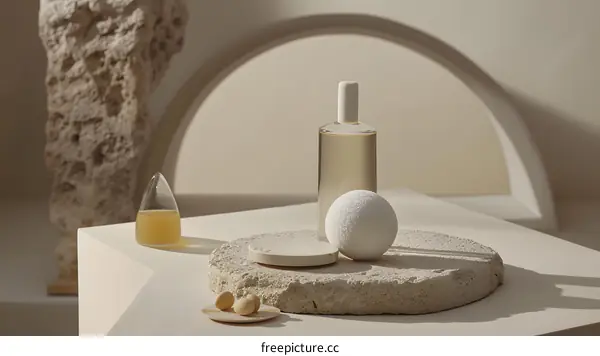 Minimalist Product Photography with Stone and Glass