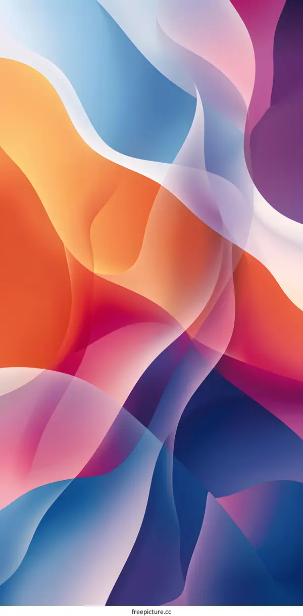 Abstract Colorful Shapes Design With Gradient
