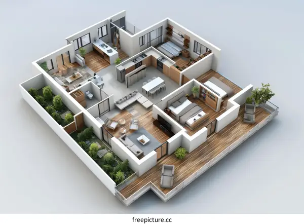 Modern Apartment Floor Plan Design