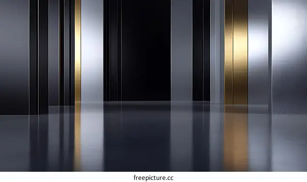 Modern Minimalist Metallic Interior Design