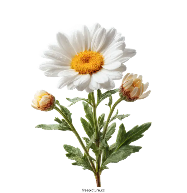 [Transparent Background PNG]Close-up of a beautiful white daisy bouquet