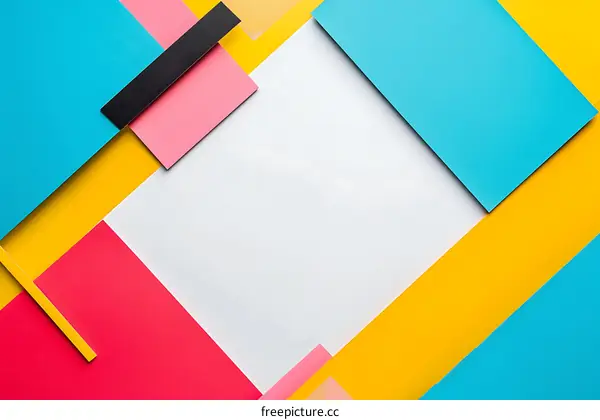 Abstract Geometric Background with Colorful Paper